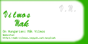 vilmos mak business card